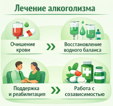 лечение алкоголизма в Сухиничах этапы